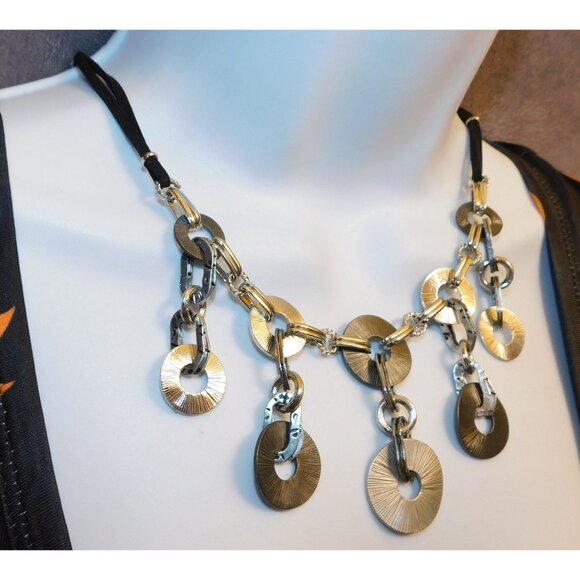 Gothic Industrial Brutalist Washer Necklace - Picture 1 of 4